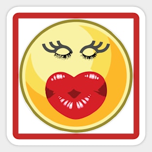 Kiss Face Sticker